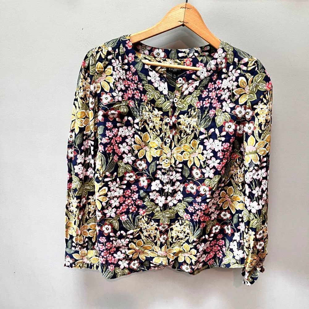 Talbots Pullover Fall Floral Top- Size MP